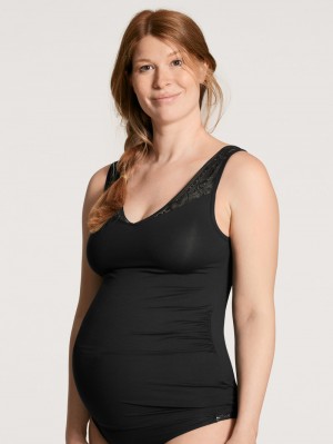 Calida 100% Nature Mum Singlet, Cradle To Cradle Certified® Unterwäsche Damen Schwarz | 07826-RNWF