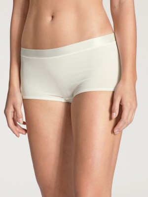 Calida Cate Shorty Regular Cut Unterwäsche Damen Alabaster Crème | 95267-SHZX