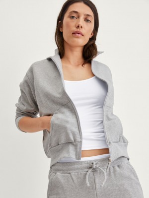 Calida Circular Lounge Jacket, Cradle To Cradle Certified® Loungewear Damen Grau | 14769-USIT