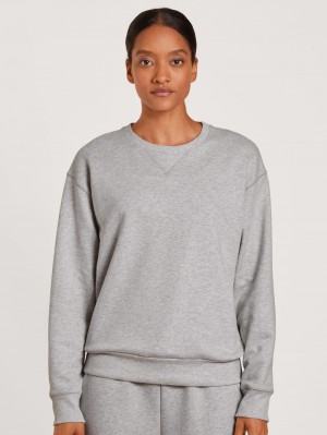 Calida Circular Lounge Sweatshirt, Cradle To Cradle Certified® Loungewear Damen Grau | 64190-IKSP