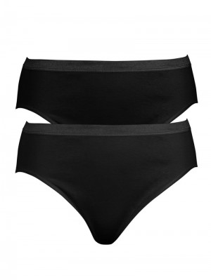 Calida Classic Light Mini Brief 2pk Unterwäsche Damen Schwarz | 76198-EOJG