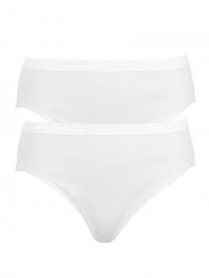 Calida Classic Light Mini Brief 2pk Unterwäsche Damen Weiß | 80769-NKTO