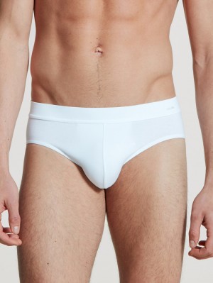 Calida Cotton Code Brief Unterwäsche Herren Weiss | 45078-DEKO