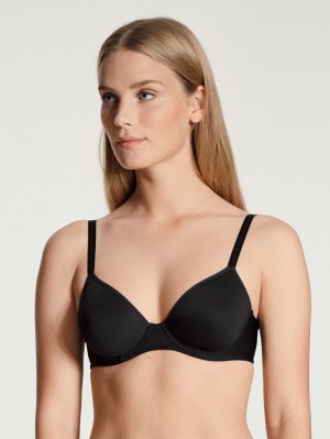 Calida Eco Sense Bra With Underwiring Unterwäsche Damen Schwarz | 92758-RZES