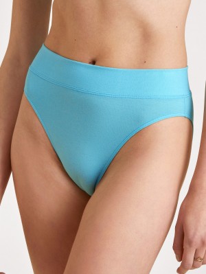 Calida Elastic Brief, High Waist Yoga Damen Blau | 54860-BLWX