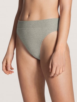 Calida Elastic Brief, High Waist Yoga Damen Stein Meliert | 85126-OLNK