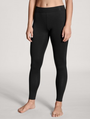 Calida Elastic Leggings Yoga Damen Schwarz | 67940-QOHZ