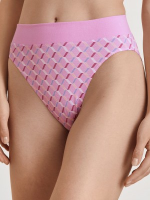 Calida Elastic Trend Brief, High Waist Unterwäsche Damen Rosa | 04637-LHEK