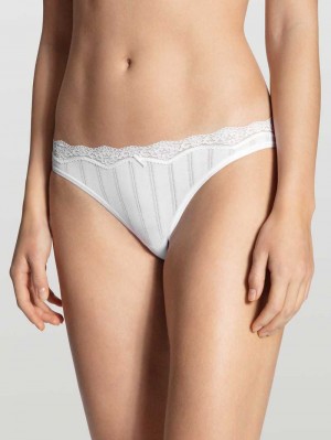 Calida Etude Toujours Brief, Low Cut Unterwäsche Damen Weiss | 05819-ZIGA