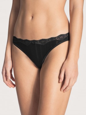 Calida Etude Toujours Brief, Low Cut Unterwäsche Damen Schwarz | 26038-SOKI