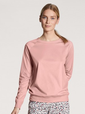 Calida Favourites Dreams Shirt Long Sleeve Yoga Damen Rosa | 20739-HAWJ