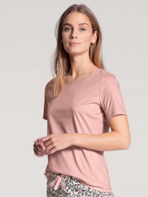 Calida Favourites Dreams Shirt Short Sleeve Nachtwäsche Damen Rosa | 51480-RTIC