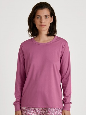 Calida Favourites Harmony Shirt Long Sleeve Loungewear Damen Rot | 04851-PESN