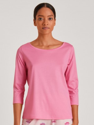 Calida Favourites Kiss 3/4 Shirt Loungewear Damen Flamingo | 84591-YOLG