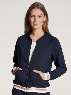 Calida Favourites Lounge Jacket Loungewear Damen Dunkelblau | 84230-CPGF