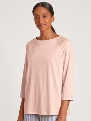 Calida Favourites Rosy Shirt 3/4 Sleeve Nachtwäsche Damen Pearl Blush | 84672-HTCB