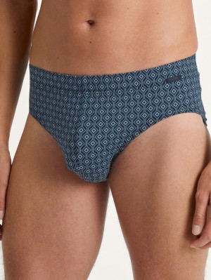 Calida Grafic Cotton Brief Unterwäsche Herren Dunkel | 73042-HRKN