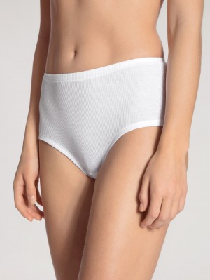 Calida Iconics Midi Brief Unterwäsche Damen Weiss | 34926-MJAO