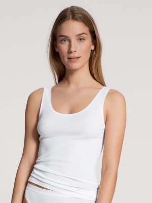 Calida Iconics Tank Top Unterwäsche Damen Weiss | 02357-QFEY