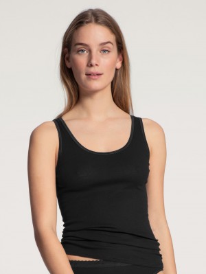 Calida Iconics Tank Top Unterwäsche Damen Schwarz | 76329-SKXC