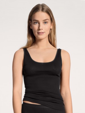 Calida Light Tank Top Unterwäsche Damen Schwarz | 40827-QGPE