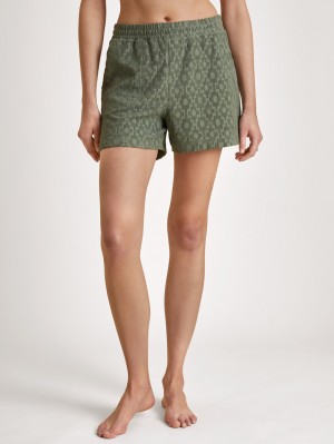 Calida Lounge Healing Shorts Loungewear Damen Grün | 40139-OCSH