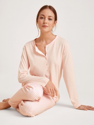 Calida Midsummer Dreams Pyjama Nachtwäsche Damen Pearl Blush | 93701-QMLK