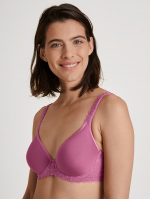 Calida Natural Comfort Lace Spacer Bra Unterwäsche Damen Rot | 69305-NLKV