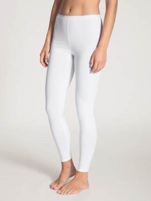 Calida Natural Comfort Leggings Loungewear Damen Weiss | 02193-OKSZ