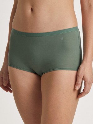 Calida Natural Comfort Shorty Regular Cut Unterwäsche Damen Grün | 42806-QVMU