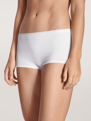 Calida Natural Comfort Shorty Regular Cut Unterwäsche Damen Weiss | 26597-JDHE