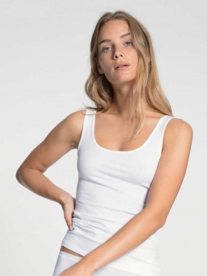 Calida Natural Comfort Tank Top Unterwäsche Damen Weiss | 74926-UFTI