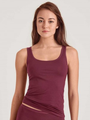 Calida Natural Comfort Tank Top Unterwäsche Damen Rot | 89615-MXZT