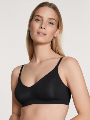 Calida Natural Skin Bustier, Cradle To Cradle Certified® Yoga Damen Schwarz | 68932-NGBW