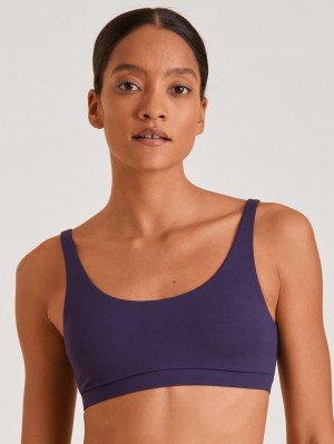 Calida Natural Skin Bustier, Cradle To Cradle Certified® Yoga Damen Lila | 84179-EXFS