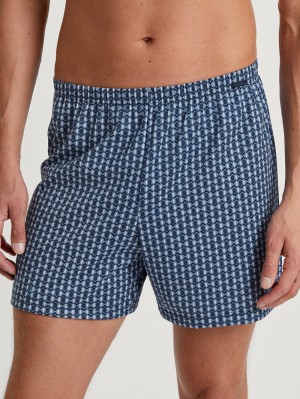 Calida Prints Boxer Shorts Unterwäsche Herren Blau | 59476-OGBU