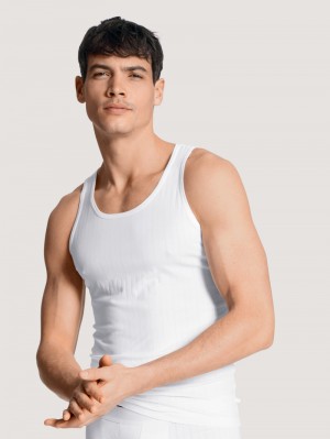 Calida Pure & Style Athletic Shirt Unterwäsche Herren Weiss | 85297-BCKW