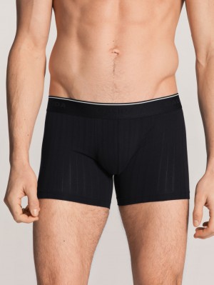 Calida Pure & Style Boxer Brief Unterwäsche Herren Schwarz | 32091-CMNL