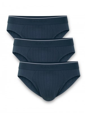 Calida Pure & Style Brief, Value Pack Unterwäsche Herren Indigo | 96218-HNVP