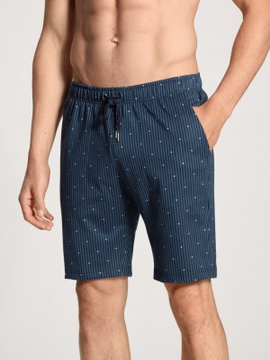 Calida Remix Basic Sleep Bermudas Nachtwäsche Herren Blau | 56910-PNZX