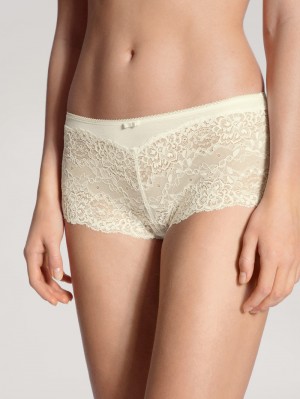 Calida Sensual Secrets Shorty Regular Cut Unterwäsche Damen Alabaster Crème | 01785-SATO