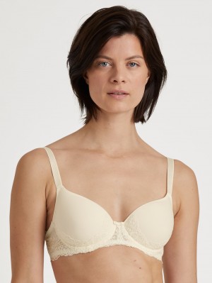 Calida Sensual Secrets Spacer Bra Unterwäsche Damen Alabaster Crème | 91780-SRFH