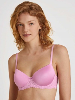 Calida Sensual Secrets Underwired T-shirt Bra With Padding Unterwäsche Damen Rosa | 91672-CDXQ