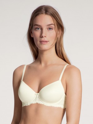 Calida Sensual Secrets Underwired T-shirt Bra With Padding Unterwäsche Damen Alabaster Crème | 63298-RUYZ