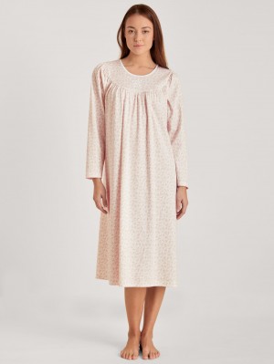 Calida Soft Cotton Nightdress, Length 110 Cm Nachtwäsche Damen Pearl Blush | 25147-SUZH