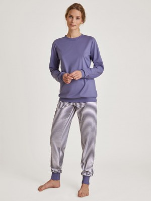 Calida Special Pyjama With Cuff Nachtwäsche Damen Lila | 14903-MSWP