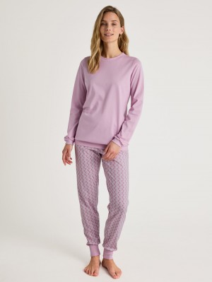 Calida Special Pyjama With Cuff Nachtwäsche Damen New Fragrant Lilac | 70856-XTPY