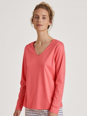 Calida Special Shirt Long Sleeve Loungewear Damen Rosa | 10952-SFHW