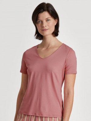 Calida Special Shirt Short Sleeve Loungewear Damen Rosa | 54970-NMZQ