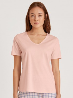 Calida Special Shirt Short Sleeve Nachtwäsche Damen Pearl Blush | 48159-KMHB